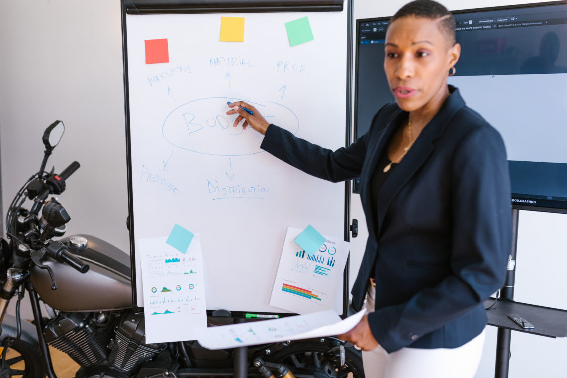 Photo by RODNAE Productions from Pexels: https://www.pexels.com/photo/woman-presenting-on-a-white-board-7414040/