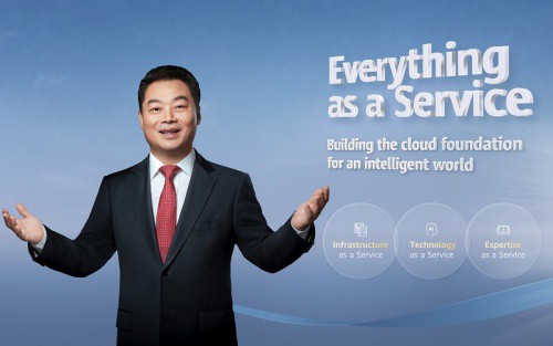 Zhang Ping'an,  CEO of Huawei Cloud, outlined the company's "Go Cloud, Go Global" ecosystem plan.