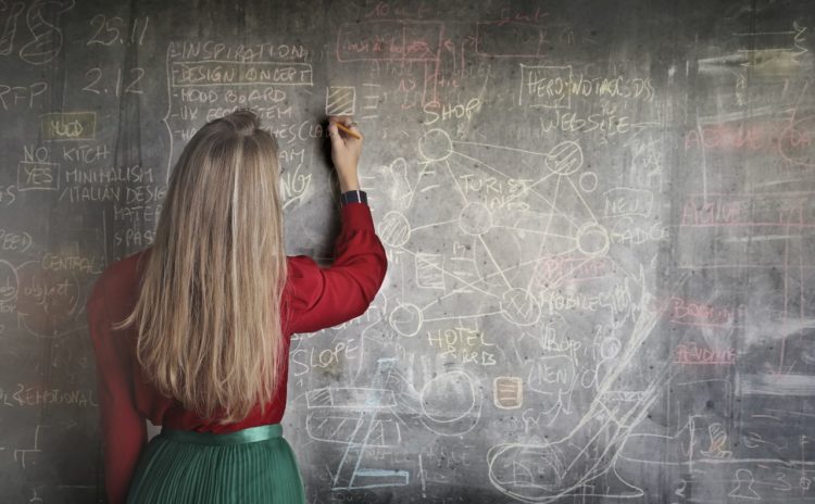 Photo by Andrea Piacquadio: https://www.pexels.com/photo/woman-in-red-long-sleeve-writing-on-chalk-board-3769714/