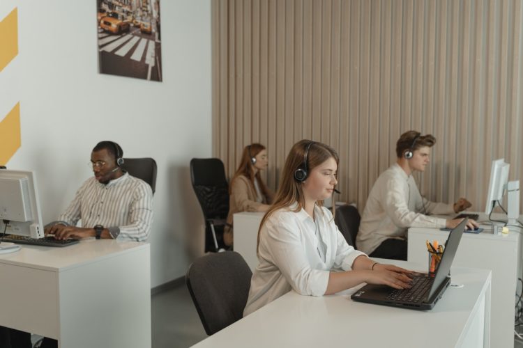 Photo by Tima Miroshnichenko: https://www.pexels.com/photo/four-people-working-in-call-center-office-5453909/