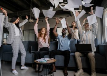 Photo by Alena Darmel: https://www.pexels.com/photo/photo-of-coworkers-throwing-pieces-of-paper-7710118/