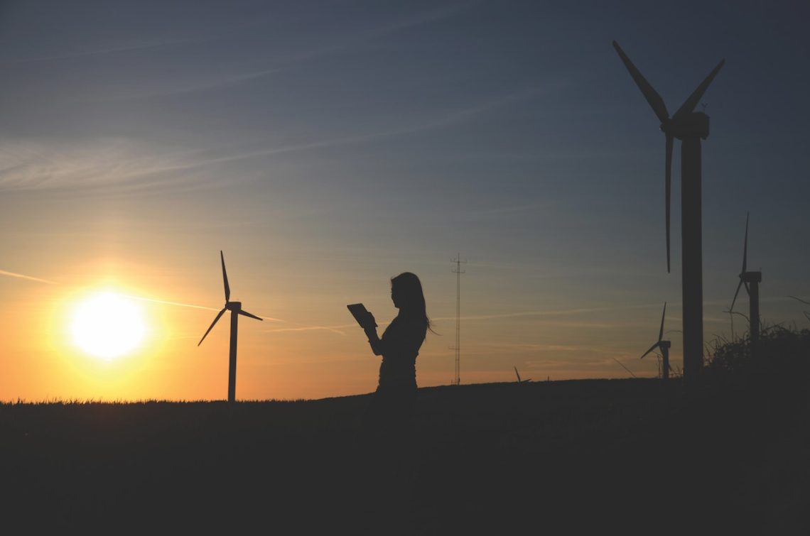 Photo by Richard Dacker: https://www.pexels.com/photo/silhouette-of-woman-holding-book-near-windmills-636335/