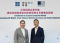 (L-R)) HTHKH executive director and CEO Kenny Koo and HKBN co-owner and executive vice-chairman William Yeung