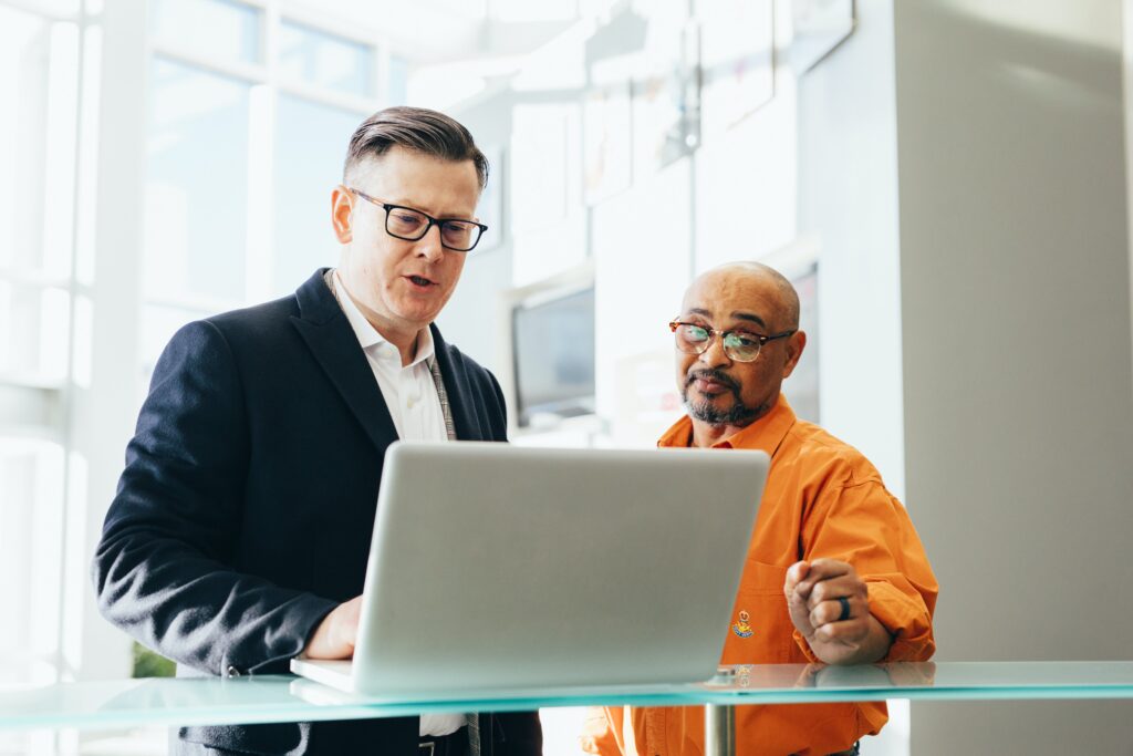 Photo by LinkedIn Sales Navigator: https://www.pexels.com/photo/man-using-silver-laptop-beside-another-man-2182973/