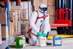 Photo by Pixabay: https://www.pexels.com/photo/person-wearing-white-suit-holding-white-container-209230/