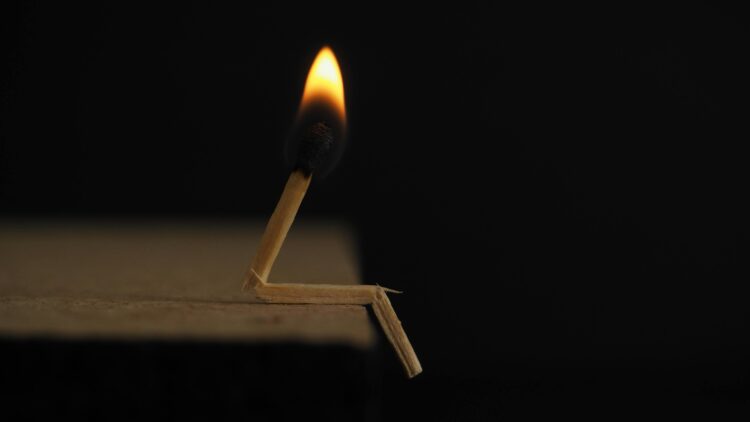 Photo by Sebastian Sørensen: https://www.pexels.com/photo/lighted-matchstick-on-brown-wooden-surface-750225/