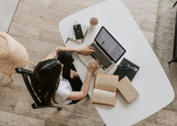 Photo by Vlada Karpovich from Pexels: https://www.pexels.com/photo/young-lady-typing-on-keyboard-of-laptop-in-living-room-4050315/