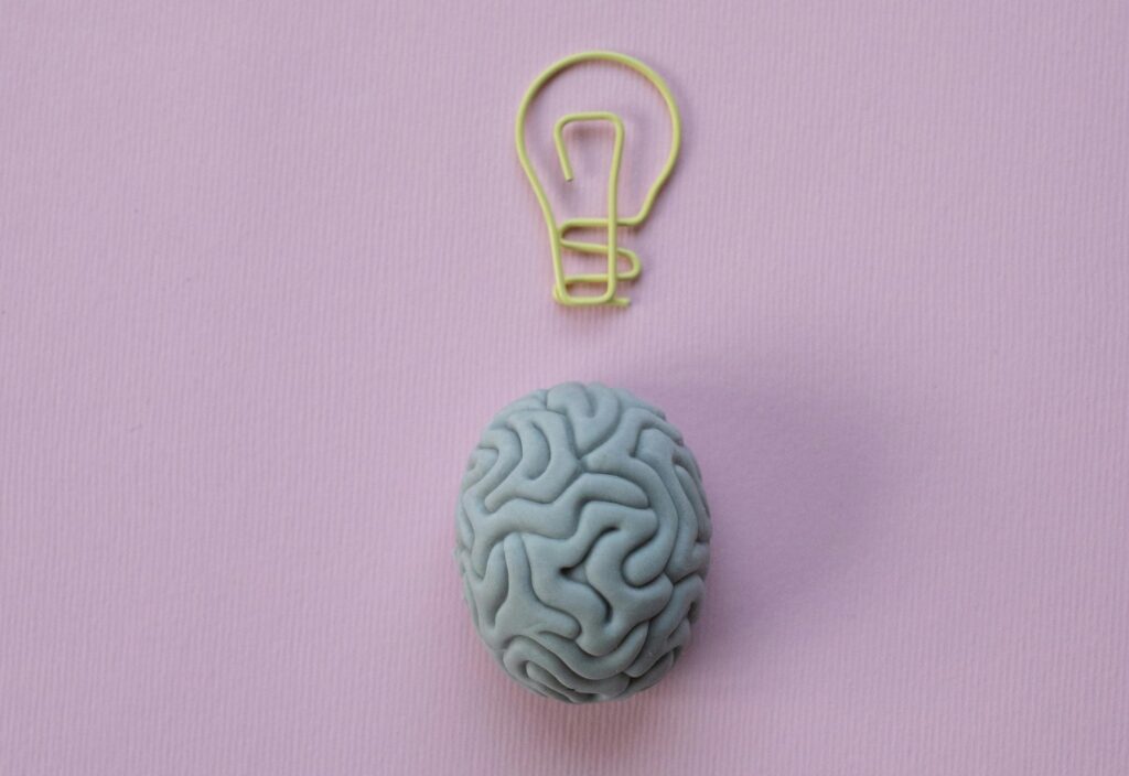 Photo by KATRIN BOLOVTSOVA: https://www.pexels.com/photo/paperclip-in-a-shape-of-a-light-bulb-and-a-rubber-eraser-in-a-shape-of-a-brain-6193936/