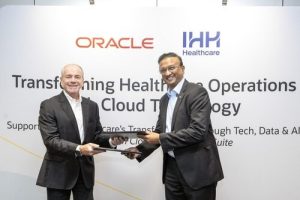 PHOTO (From left): Garrett Ilg, executive vice president, Japan & Asia Pacific, Oracle and Dilip Kadambi, group chief financial officer, IHH Healthcare