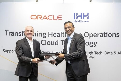 PHOTO (From left): Garrett Ilg, executive vice president, Japan & Asia Pacific, Oracle and Dilip Kadambi, group chief financial officer, IHH Healthcare